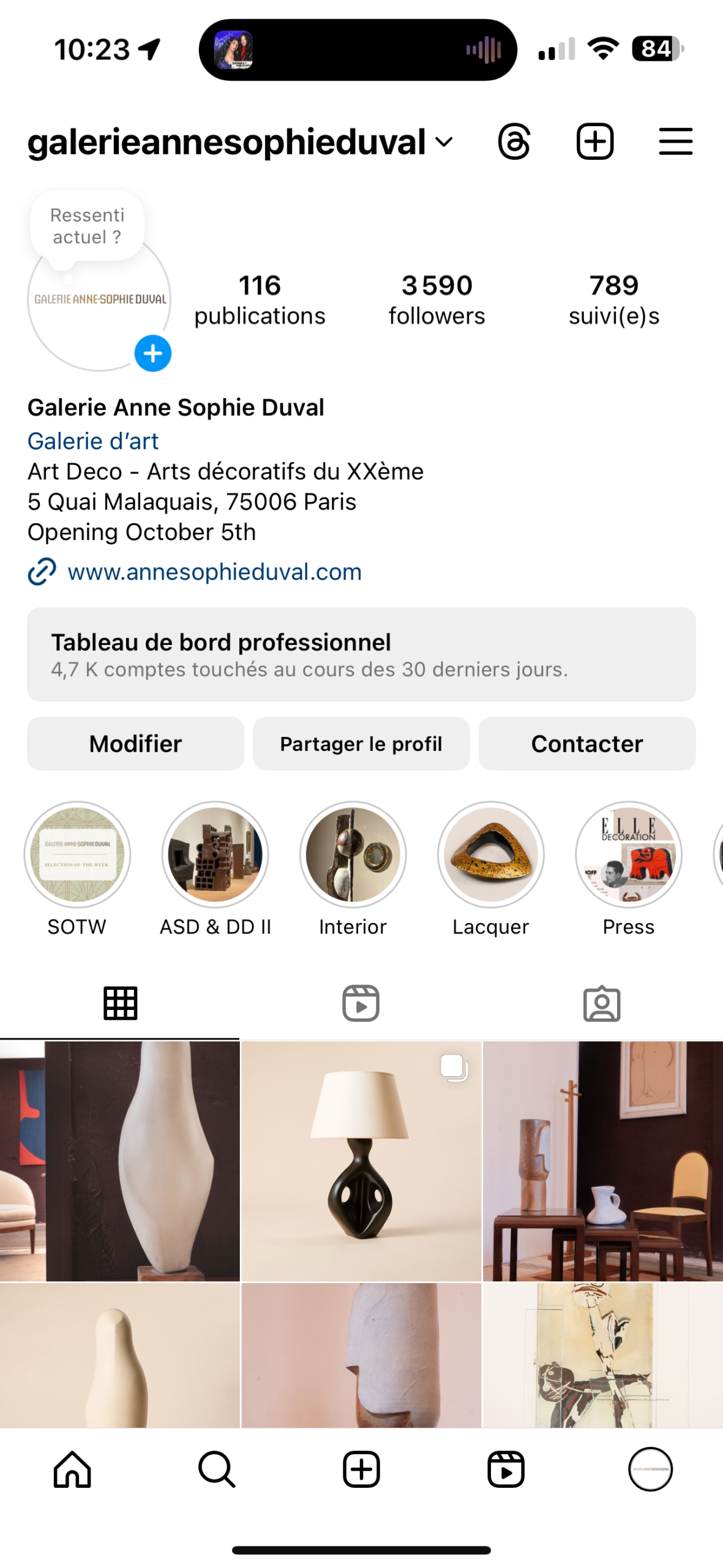 Instagram Galerie Anne Sophie Duval