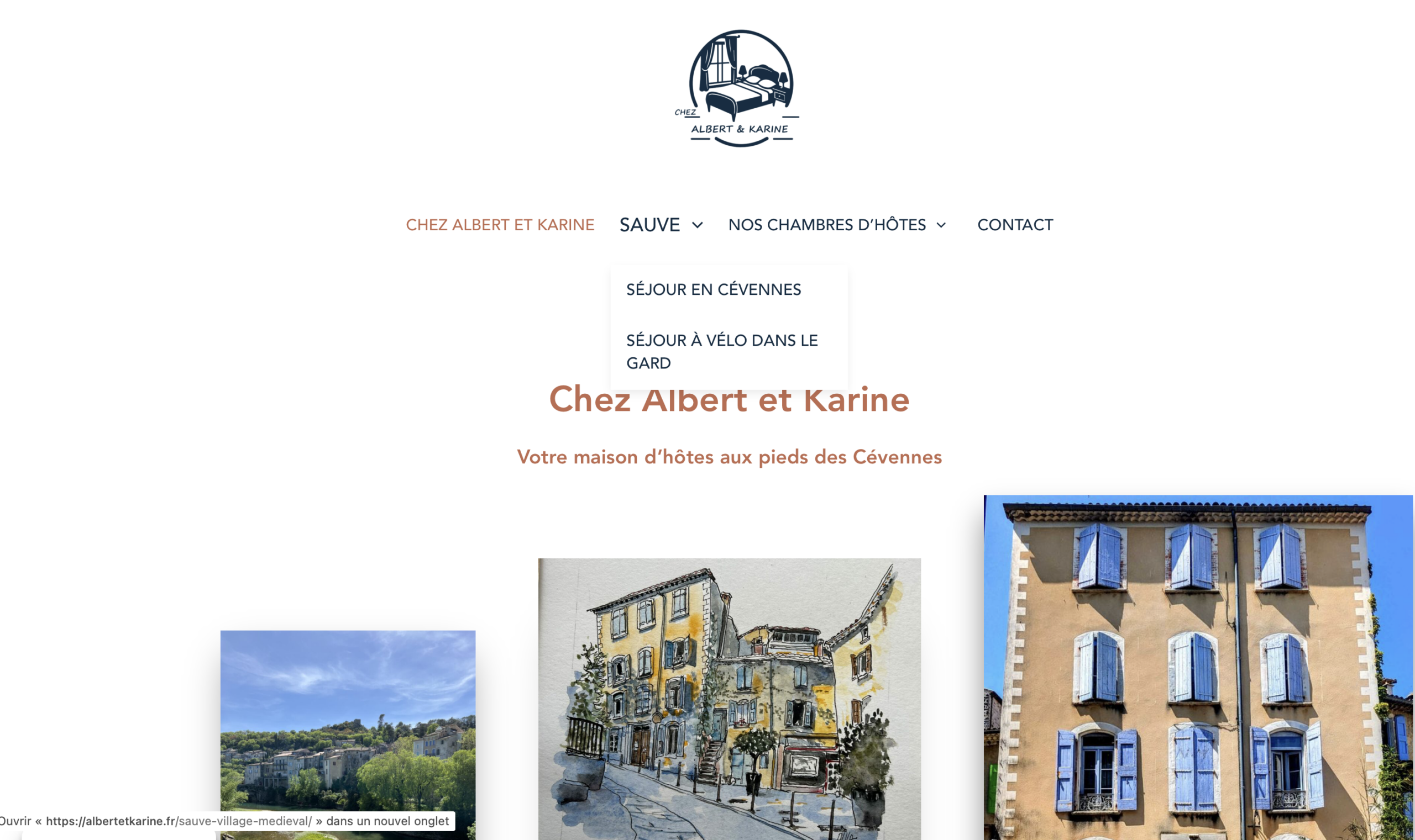 Site internet Chez Albert et Karine1